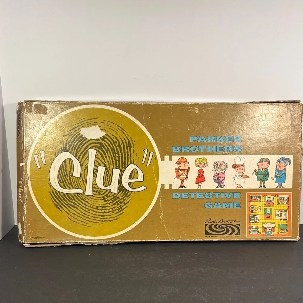Vintage 1963 Clue Board Game by Parker Brothers – Detective Game